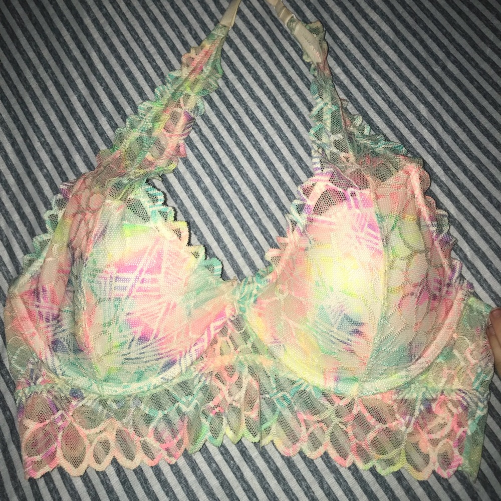 VS PINK💓rainbow lace bra